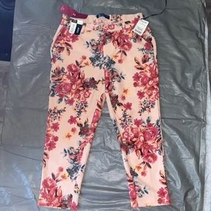 Pink floral pants
